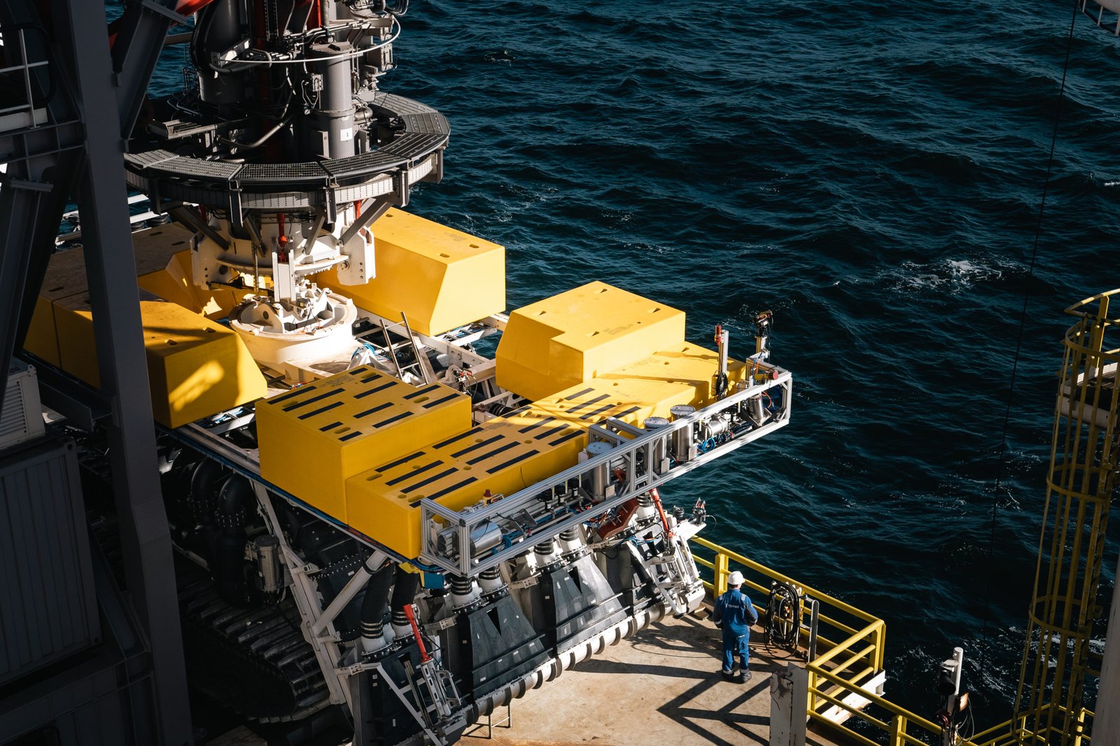 Allseas' mineral collector, tested for extreme depths in the Atlantic Ocean