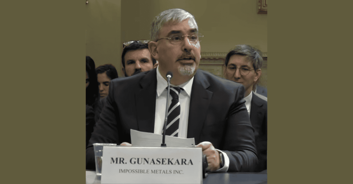Testimony of Impossible Metals CEO Oliver Gunasekara Before the House Natural Resources Subcommittee on Regulatory Barriers to Deep-Sea Mining