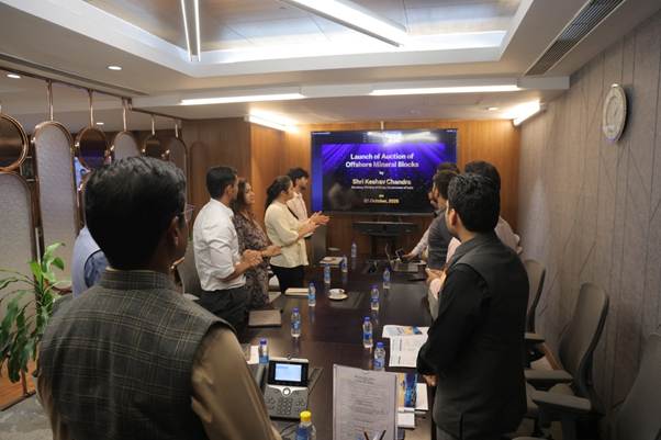 Secretary, Ministry of Mines Virtually Launched Auction of Two Offshore Mineral Blocks; Urges Active Industry Participation